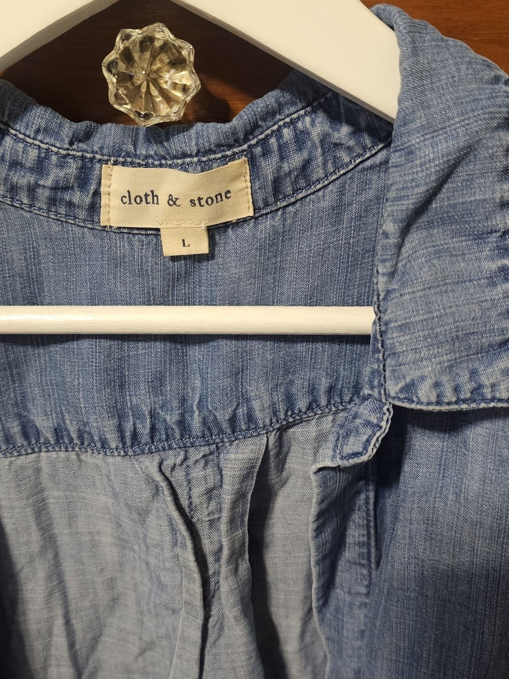 cloth & stone Light Blue Chambray Button-Down Shirt - Picture 2 of 6